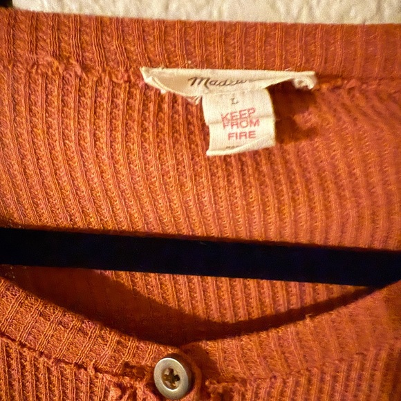 Madewell Tops - Madewell Terracotta Knit Cardigan
